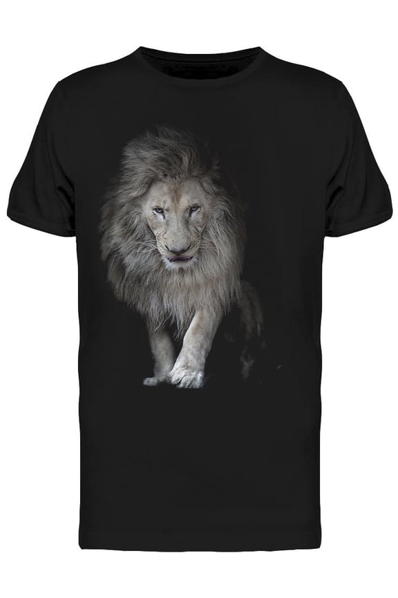 Dramatic Lion Portrait T-Shirt Men -Image by Shutterstock, Male Medium