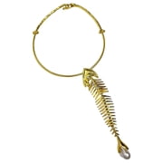 Dramatic Oversized Fishbone Necklace Expressive Jewelry for Trendy Statements