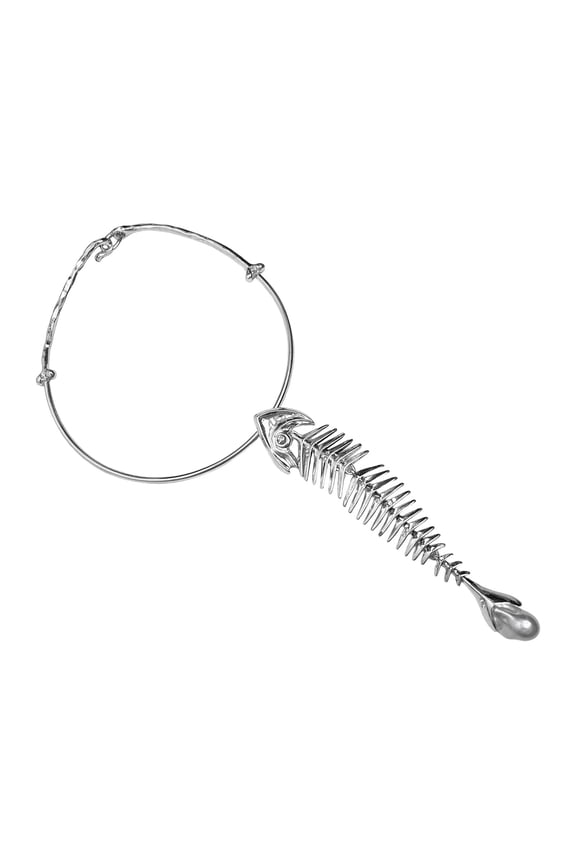 Dramatic Oversized Fishbone Necklace Expressive Jewelry for Trendy Statements