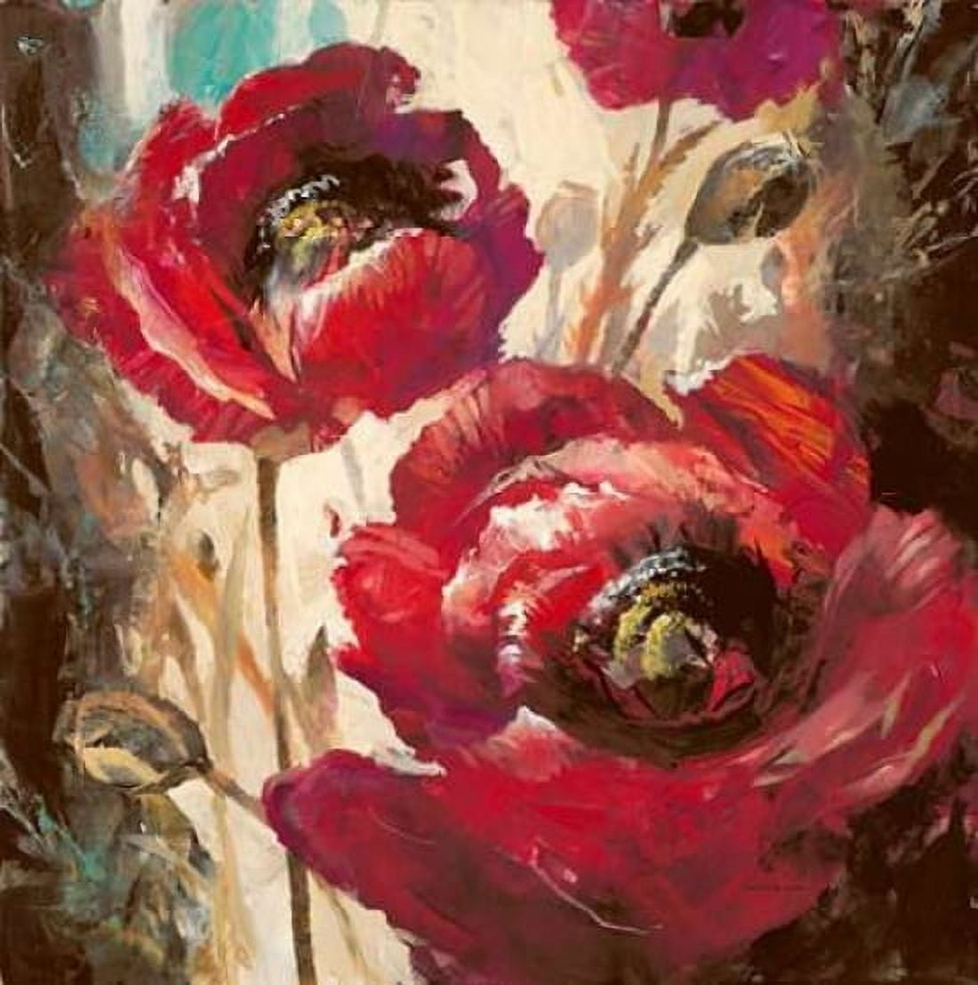 Dramatic Poppy Canvas Art - Brent Heighton (24 x 24)