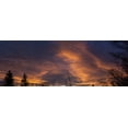 thumbnail image 1 of Dramatic panorama of colourful chinook clouds at sunset with trees in the foreground; Calgary, Alberta, Canada by Michael Interisano / Design Pics (35 x 12), 1 of 1