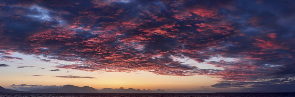 Dramatic sky during sunset Southeast Alaska Alaska USA Canvas Art - Panoramic Images (36 x 12)
