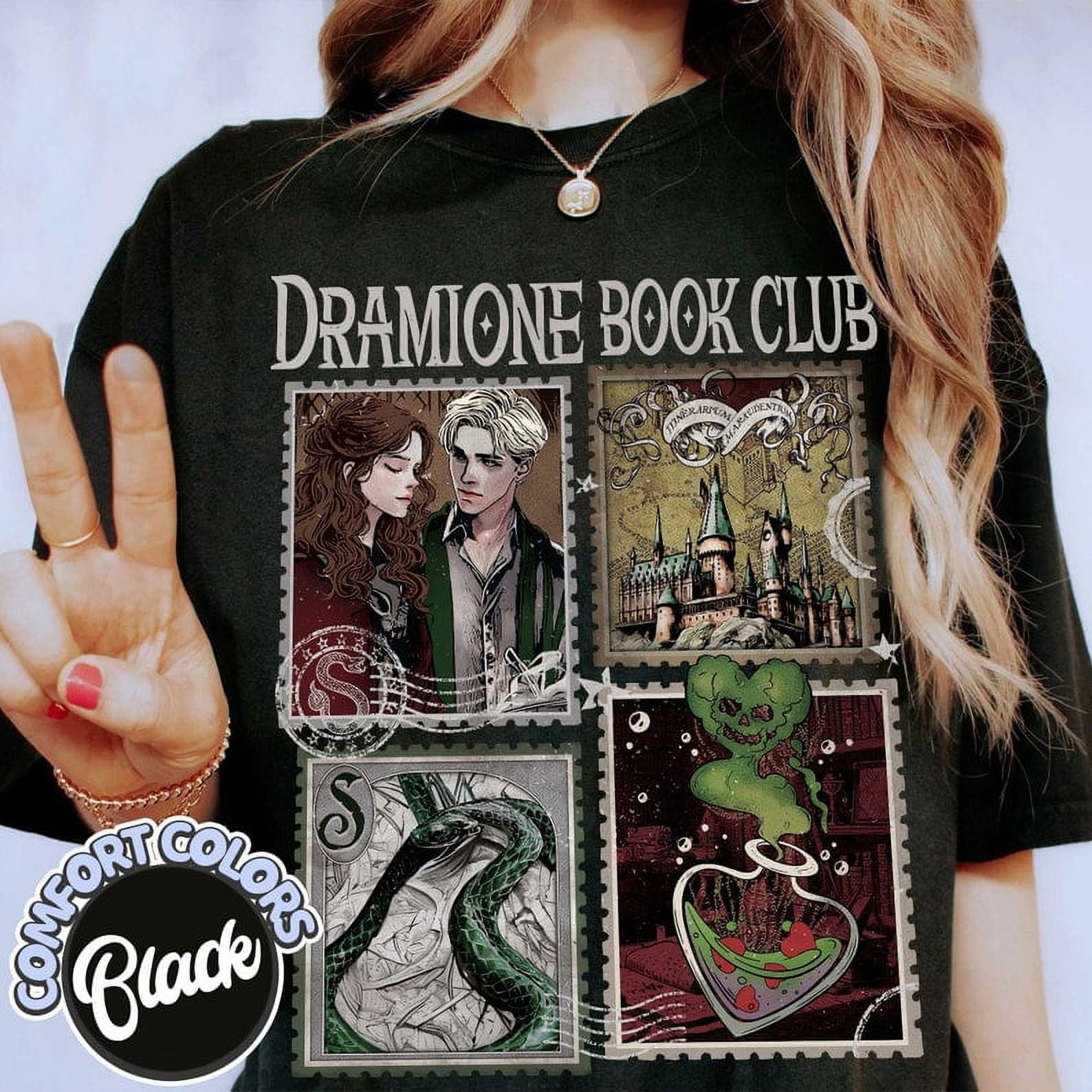 Dramione Manacled Shirt, Malfoy Manor Granger T Shirt, Bookish Fan Fic  Shirt, Magic Wizard School, Hp Merch,Snake House Green - Walmart.com