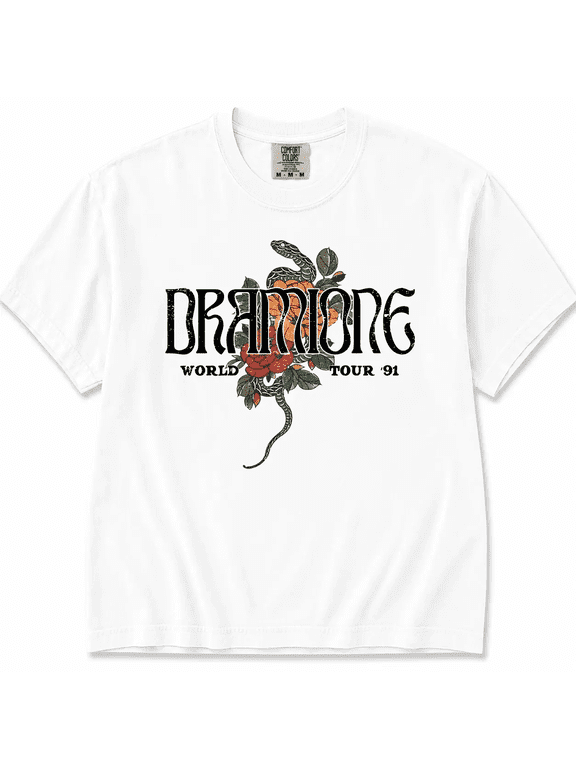 Dramione World Tour 91 Vintage Graphic T-Shirt, Draco and Hermione Inspired Design, Dramione Fan Tee, Unisex Graphic Shirt