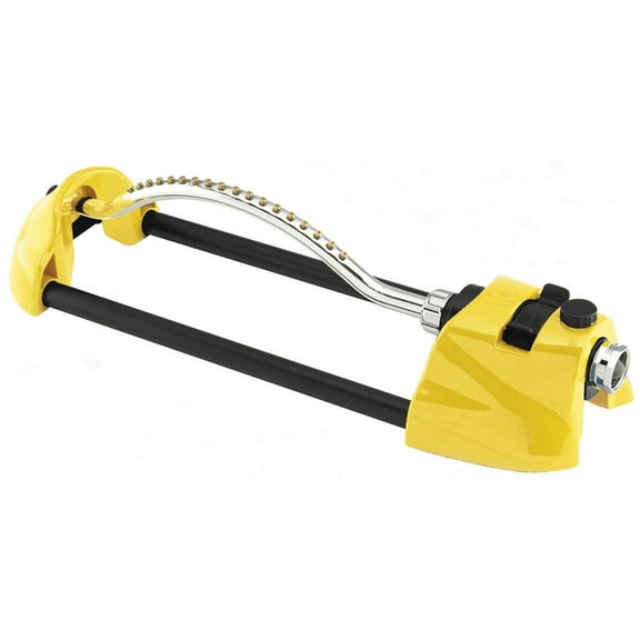 Dramm 10-15003 Yellow Prem Metal Oscillating Sprinkler W/Brass Nozzle Jets