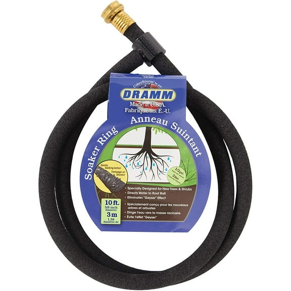Dramm 17062 Ring Soaker Hose, 10 Foot, Black