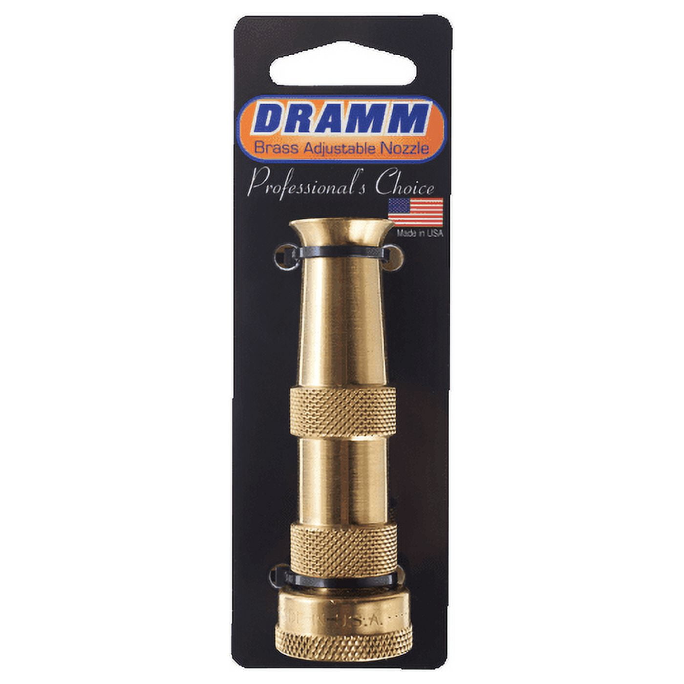 Dramm Adjustable Hose Brass Nozzle- Twist Adjust - 1 Nozzle MADE IN THE USA