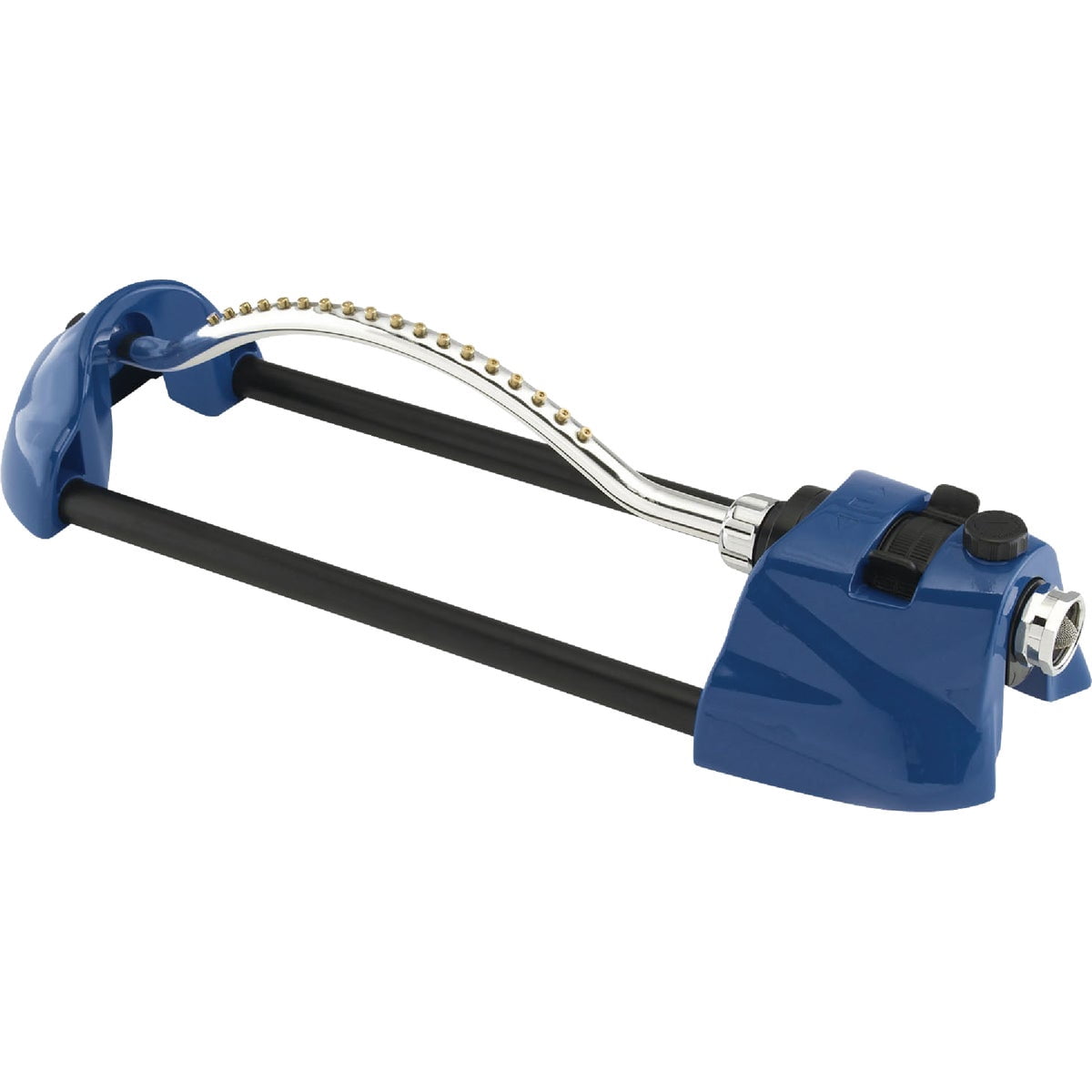 Dramm ColorStorm Heavy-Duty Metal 3000 Sq. Ft. Blue Oscillating Sprinkler — Garden & Landscape Use, Standard Connection