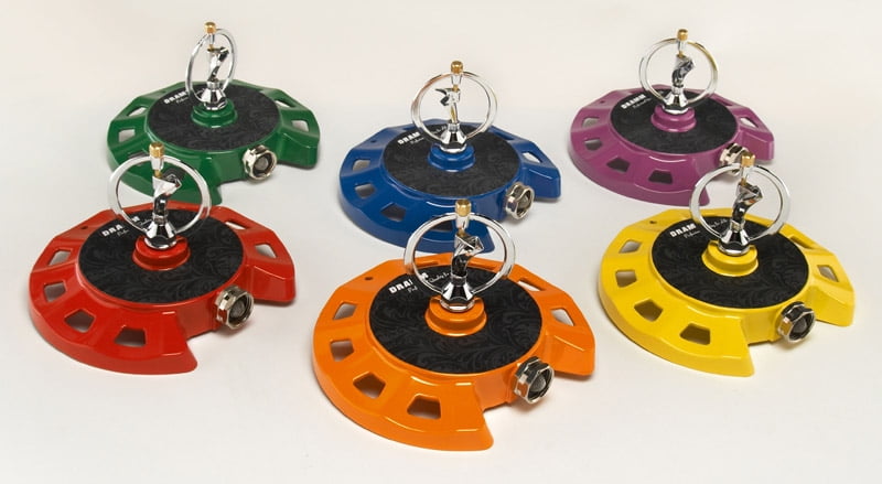 Dramm ColorStorm Plastic/Zinc Sled Base Spinning Sprinkler 1100 sq ft