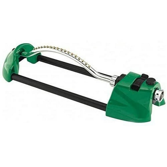 Amaebvivison Oscillating Sprinkler Green - Premium Metal Brass Lawn Sprinkler