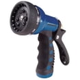 thumbnail image 1 of Dramm Heavy-Duty Metal 9-Pattern Hose Nozzle - Adjustable Flow - Blue, 1 of 4
