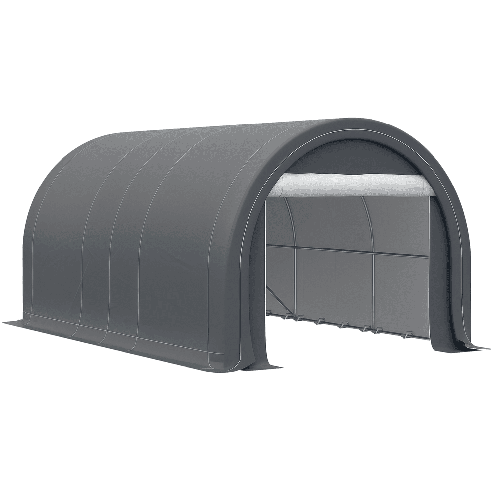 Dranite 16' x 10' Heavy Duty Portable Carport with Zippered Door - Anti-UV PE Cover