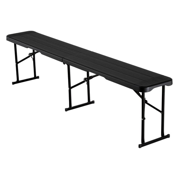 Dranite 2-Pcs 6FT Folding Bench,HDPE Outdoor Bench for Picnic Garden Party,with Carry Bags