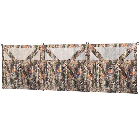 Dranite 3-Panel See-Through Hunting Blind, 176"x58.3", Camo