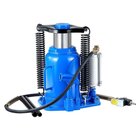 Dranite 32 Ton (70,5469 lbs) Air Hydraulic Bottle Jack, 10-16.3 Inch Lift, Pneumatic & Manual Operation, Heavy Duty for Truck, SUV, RV, Auto Repair Shop, Blue