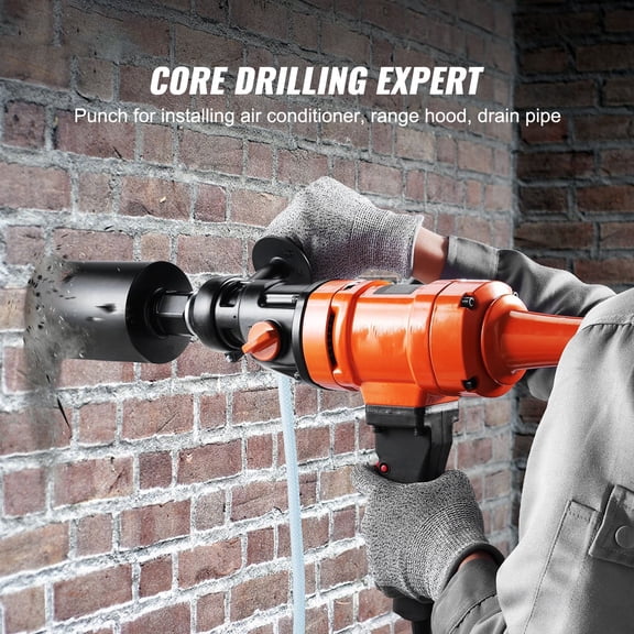 Dranite 4" Diamond Core Drill Rig, 1500W 2-Speed (1100-2400RPM) Handheld