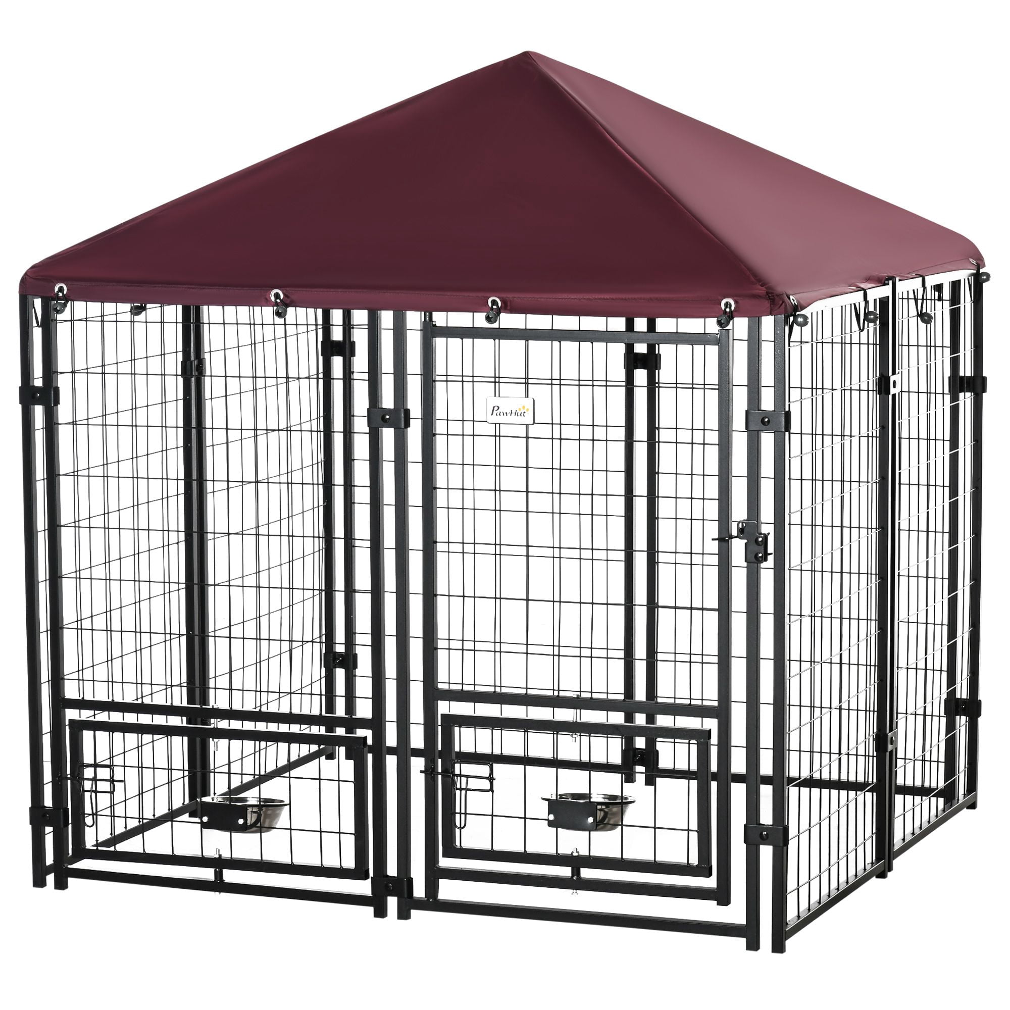 Dranite  5x5 ft Outdoor Dog Kennel, Heavy Duty Wire Metal Pet Playpen with Steel Frame