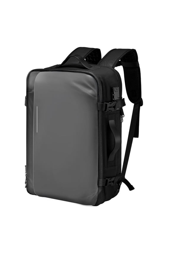 65L Expandable Vacuum Travel Backpack w/Pump TSA Lock Water-Resistant Gray