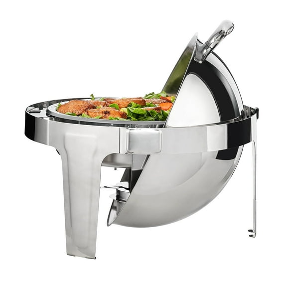 Dranite 6Qt Chafing Dish Buffet Set 2 Pack,Round Chafer Warmer with Lid Water Pan,Serves 5