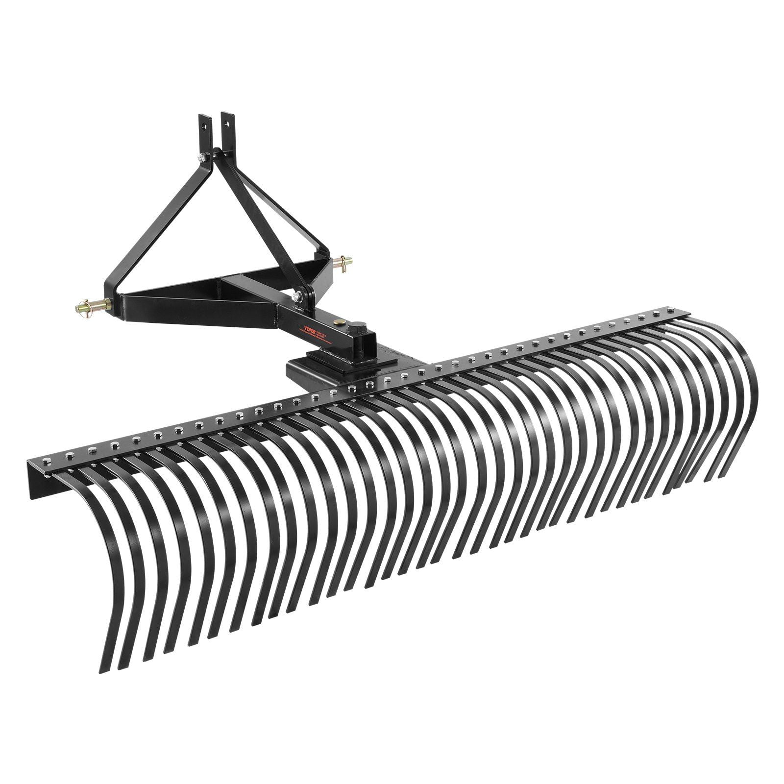 Dranite 72-Inch Tow-Behind Dethatcher with 36 Steel Tines, 3-Point Lawn Rake Attachment