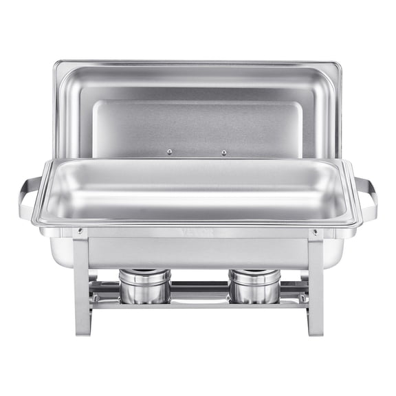 Dranite 8 Qt 6 Pack Chafing Dish Buffet Set, Chafer Server with Full Size Pans & Water Pan