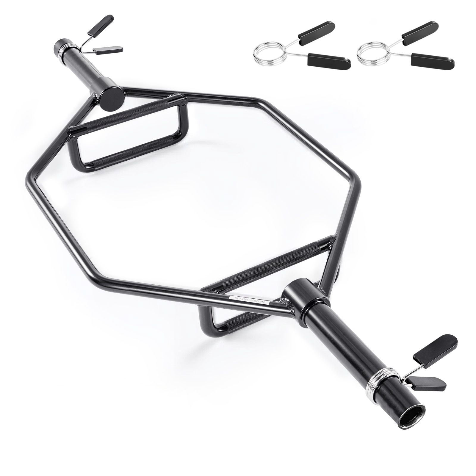 Dranite 800LB Black Hex Trap Bar for Weightlifting, 2-Inch Knurled Barbell for Home Gym, Perfect for Deadlifts, Squats, Shrugs, and Overhead Presses