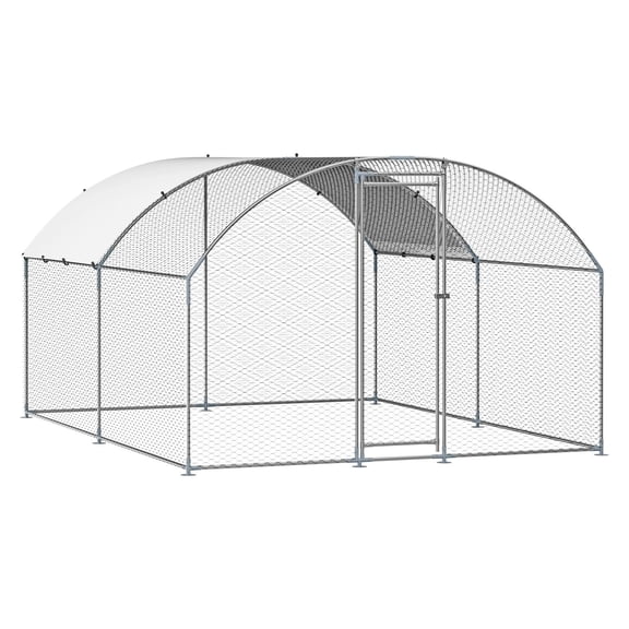 Dranite 9.8x13.1x6.5 ft with Weatherproof Cover & Security Lock, Large Poultry Pen for Outdoor