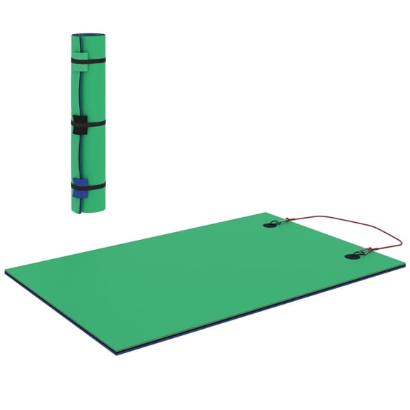Dranite Lily Pad Floating Water Mat for 2 Adults Inflatable Pool and Lake Lounger 9x6 ft