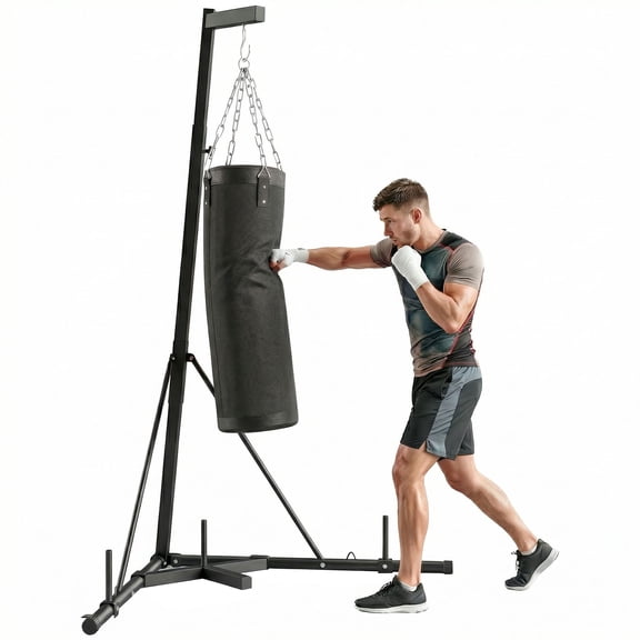 Dranite Boxing Stand with Punching Bag, Adjustable Height 72.8"-90.9" for Adults