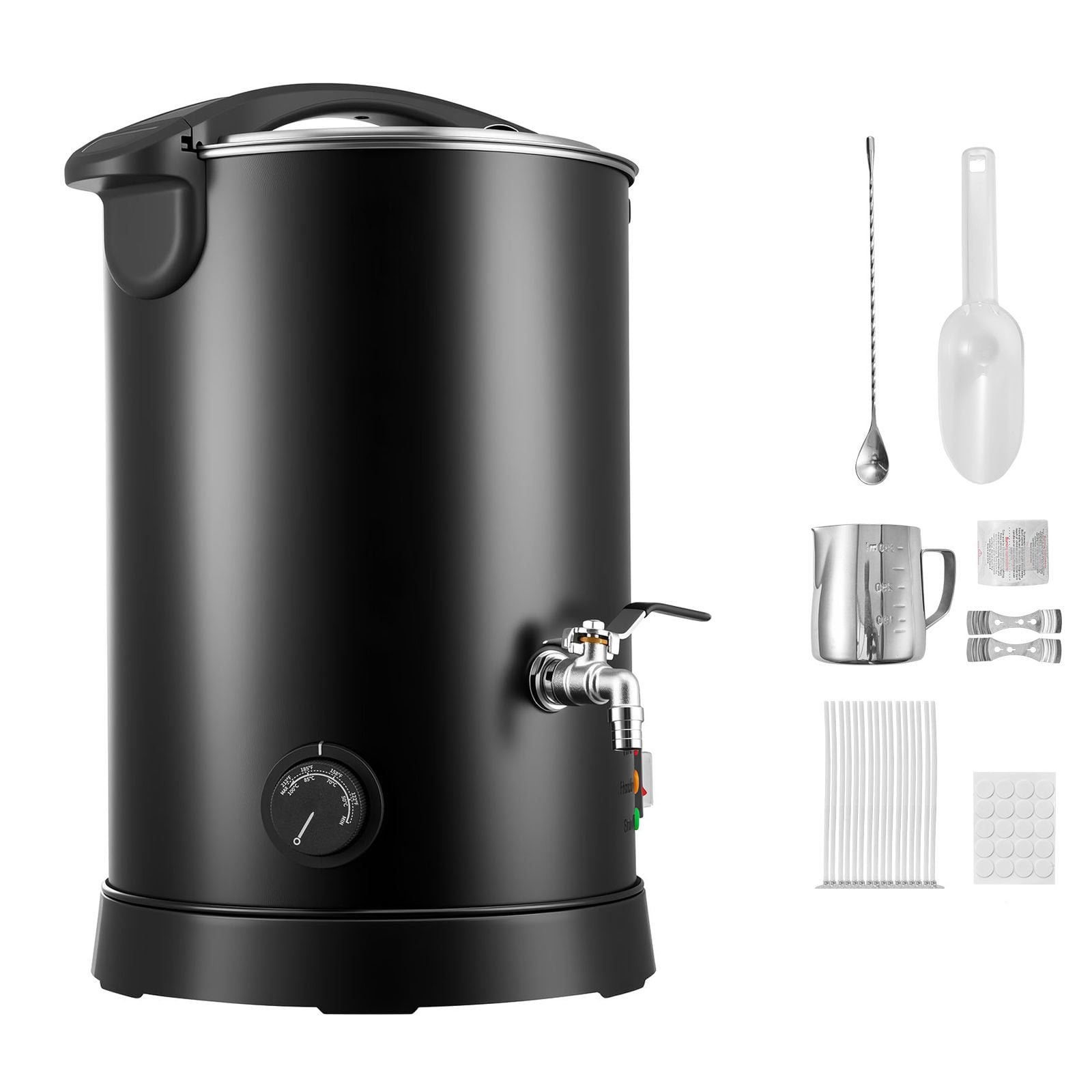 Dranite Deluxe Wax Melter Kit for Candle Making Enthusiasts, 10.6 Quart Pot with Smart Temperature Management, Even Heat, Easy-Clean Hourglass Base & Seamless Pouring Spout for Professional Results