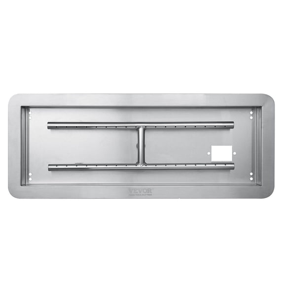 Dranite Drop-in Fire Pit Pan 24x8 Inch, 120K BTU H-Burner for Natural Gas & Propane Use