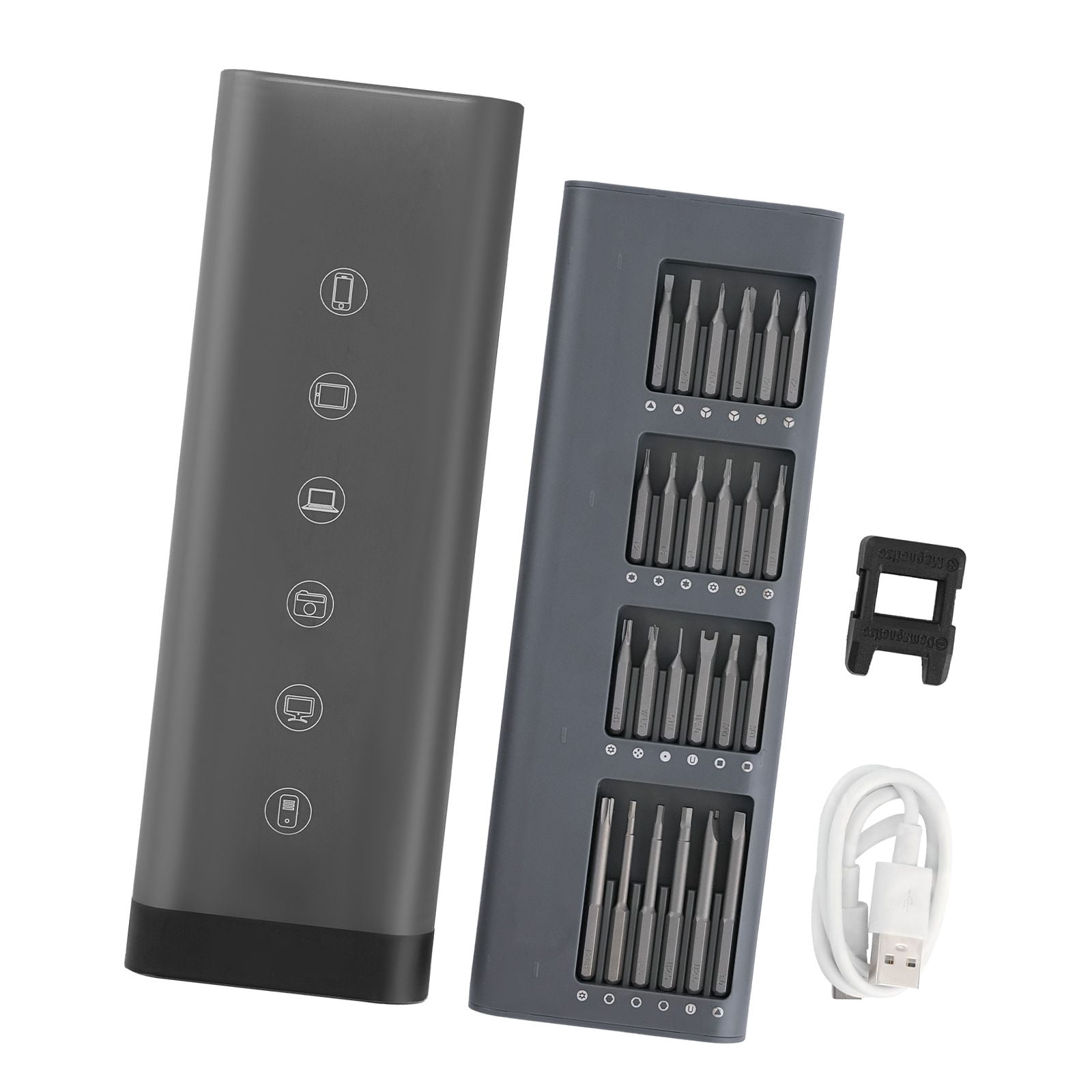 Dranite Electric Precision Screwdriver 48 Bits w/LED Light Type-C Charging for Phone Repair