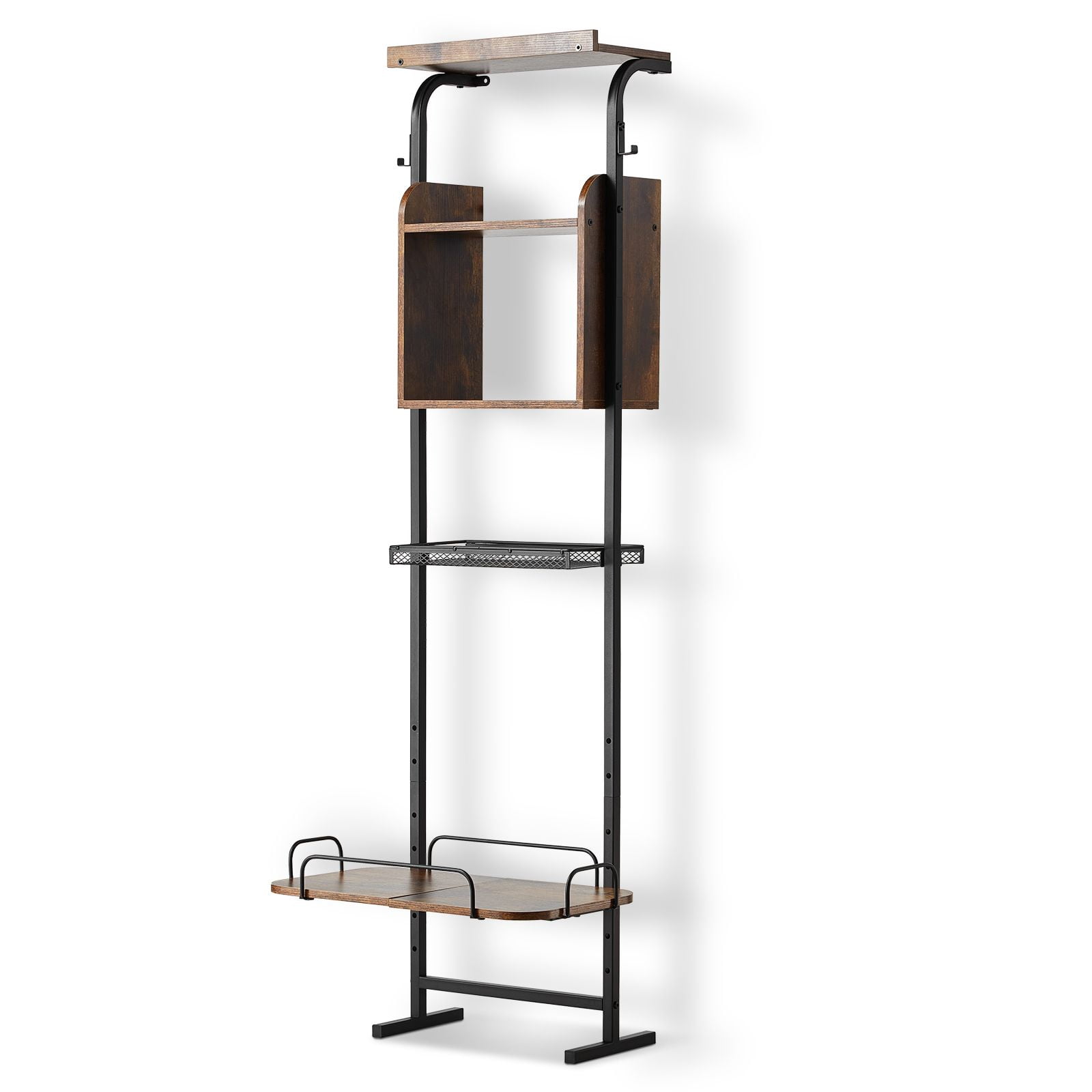 Dranite Elevated Pet Feeding Station with Storage, 3-in-1 Dog Bowl Stand
