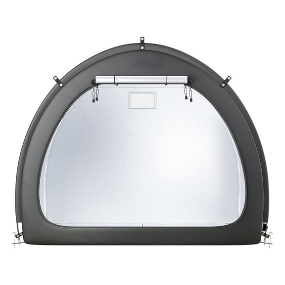 Dranite Fan-Style Bike Storage Tent, Dual-Door Outdoor Cover for 4-5 Bicycles, Compact Design