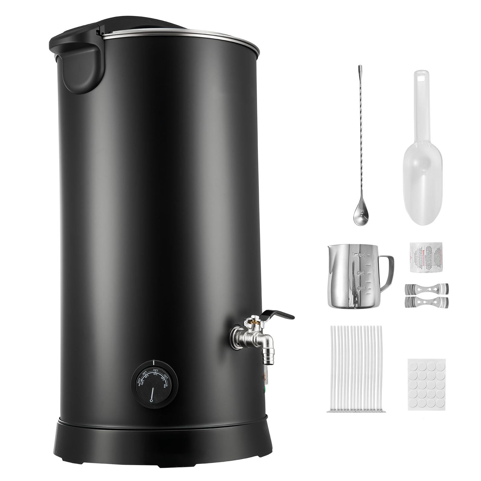 Dranite Fast-Melting Wax Pot for Candle Making, 15.9Qt with Precise Temperature Control & Hourglass Base, Easy-Pour Spout for Smooth Non-Stick Flow, Ideal for Candles and Soap Making