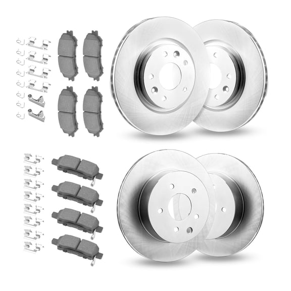 Dranite Front & Rear Brake Kit w/Ceramic Pads for 2014-2015 Nissan Rogue 2 Row 11.65"