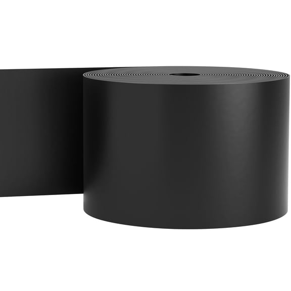 Dranite HDPE Coiled Landscape Edging, 10 Inch Depth, 80ft Total Length Flexible Lawn Border, Recycled Plastic Terrace Board for Garden Landscaping, Black