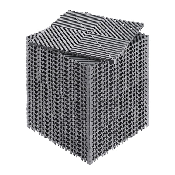 Dranite Interlocking Drainage Mats, 12"x12" Modular 24 Pack, Anti-Slip & Drainage Floor Tiles