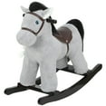 thumbnail image 1 of Dranite Kids Rocking Horse, Plush Ride-On, Neigh Sound, Gray, 2-5Y, 1 of 11