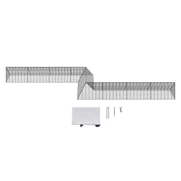 Dranite Large Chicken Run Tunnels 2 Sets, 287 x 78.7 in, Outdoor Portable Enclosure for Ducks