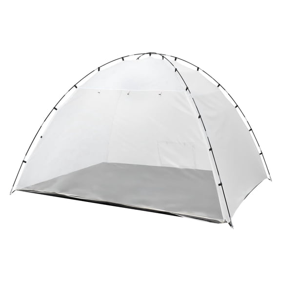 Dranite Large Portable Pop-Up Paint Booth Tent, 115.35 x 90.55 x 74 Inch Oxford Spray Shelter with Built-In Floor & Mesh Screen, for Furniture, Chairs and Cabinets