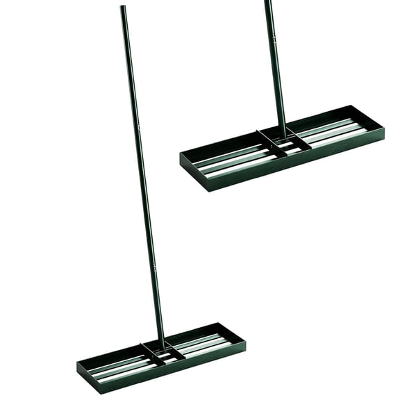 Dranite Lawn Leveling Rake, 36" x 10" Heavy Duty Yard Leveling Rake with 66.5" Handle