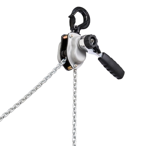 Dranite Manual Chain Hoist, 1/4 Ton (550 lbs) Capacity Heavy Duty Come Along Tool, 10 ft Lift with G80 Alloy Steel Chain, Dual Pawl Brake, 360 Rotating Hooks for Warehouse, Construction, Garage