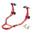 thumbnail image 1 of Dranite Motorcycle Rear Wheel Stand Lift - Heavy Duty 850 lbs Capacity with Swingarm Spool Combo, Red, 1 of 6