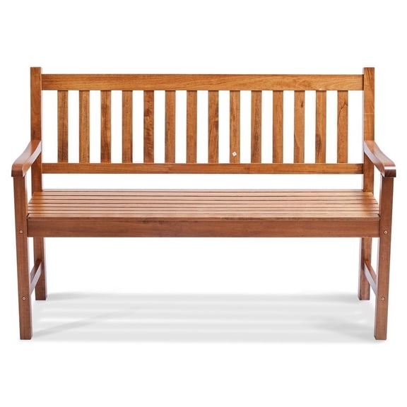 Dranite Patio Bench 50" Wood - 800LB Capacity Outdoor Garden Bench with Backrest