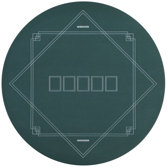Dranite Poker Mat Texas Hold'em Poker Table Top with Non-Slip Bottom Dark Green