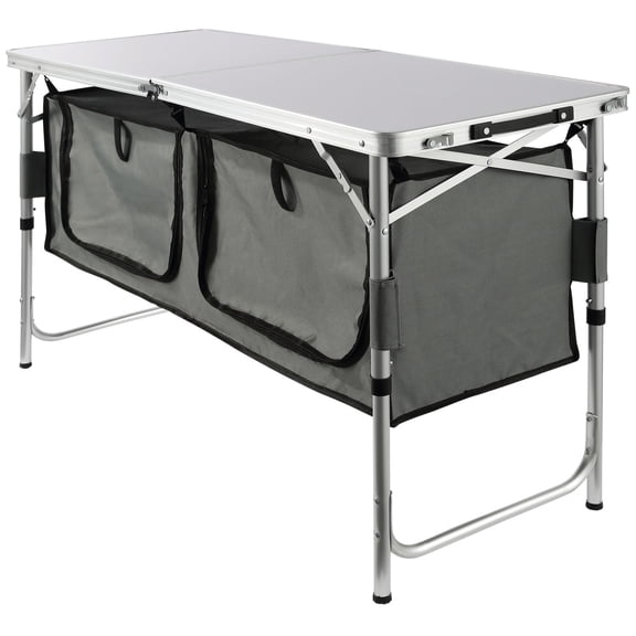 Dranite Quick Setup Camping Table - Folding 3 Height Adjustable for Outdoor