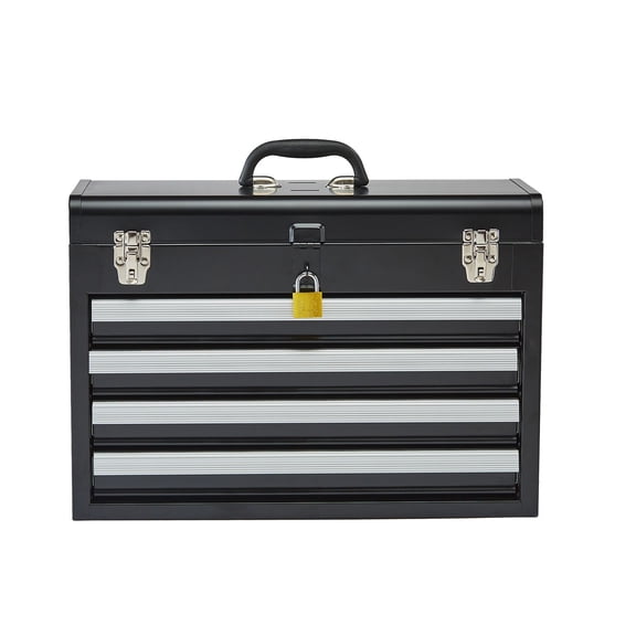 Dranite Tool Organizer with 4 Drawers,Locking Metal Box & Ball Bearing Slides,20.5" Portable Chest