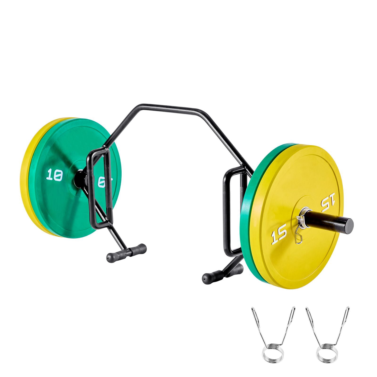 Dranite Trap Hex Bar, 2" Open End Barbell Frame, 800 lbs Capacity with Knurled Grips - Shrug Bar for Weightlifting, Squats, Deadlifts - Home Gym Strength Training Equipment