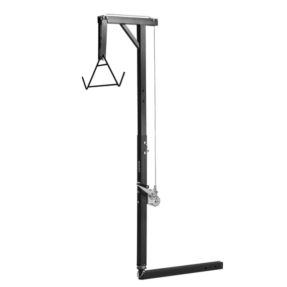 Dranite Truck Hitch Game Hoist, 300 lbs Load Capacity, Hunting Deer Hoist with 2-inch Receiver, 360-Degree Swivel Shaft & Adjustable Height, Includes Gambrel Winch for Skinning & Cleaning Game